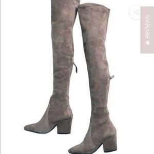 GoodNight Macaroon - over the knees suede boots